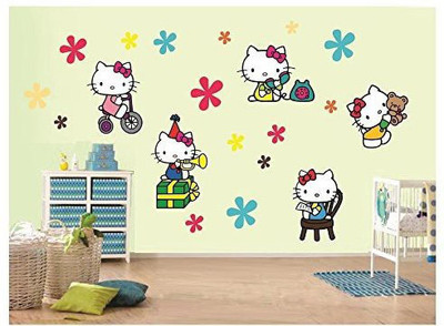Asmi Collections 140 cm Cute Hello Kitty Self Adhesive Sticker(Pack of 1)