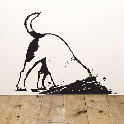 amazinghubsolution 60 cm a....funnydog Self Adhesive Sticker(Pack of 1)