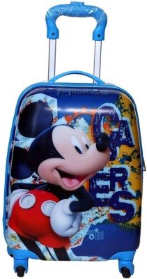 GOCART Children Travel Trolley Face Micky Bags 4 wheeled suitcase for kids suitcase Cabin Suitcase 4 Wheels - 16 inch