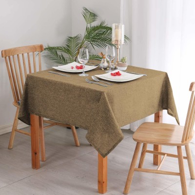Casanest Solid 4 Seater Table Cover(Light Umber, Cotton)