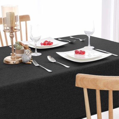 Casanest Solid 6 Seater Table Cover(Dark Grey, Cotton)