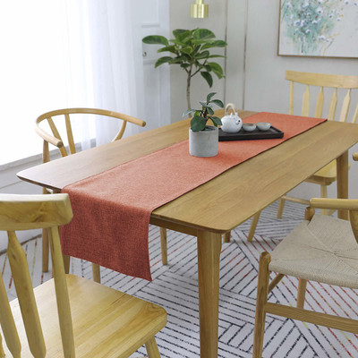 Casanest Orange 152 cm Reversible Table Runner(Cotton)