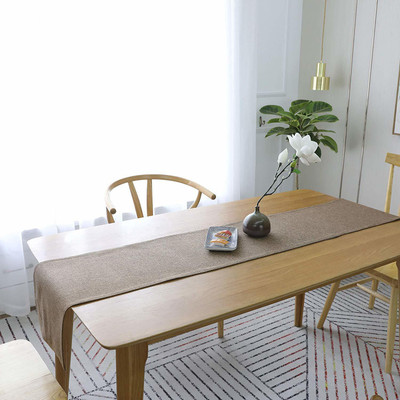 Casanest Brown 152 cm Reversible Table Runner(Cotton)