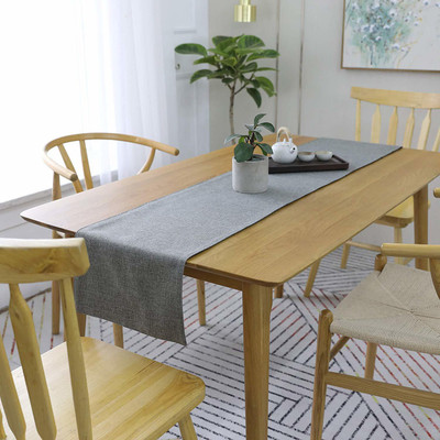 Casanest Grey 152 cm Reversible Table Runner(Cotton)