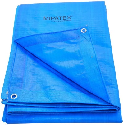 Mipatex Tarpaulin Sheet Waterproof Heavy Duty 9ft x 9ft - 150 GSM Plastic Cover Tent - For Multipurpose Plastic Cover for Truck, Roof, Rain, Outdoor or Sun, Poly Tarp with Aluminium Eyelets every 3 feet(Blue)