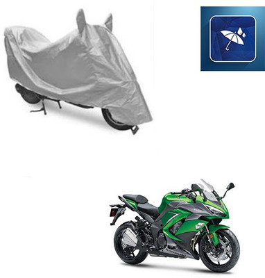 SRENTERPRISES Two Wheeler Cover for Kawasaki(Ninja 1000, Silver)