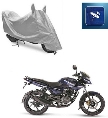 SRENTERPRISES Two Wheeler Cover for Bajaj(Pulsar 135 LS DTS-i, Silver)