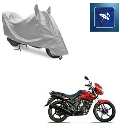 SRENTERPRISES Two Wheeler Cover for TVS(Flame DS 125, Silver)