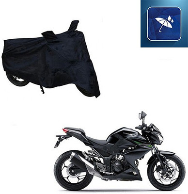 SRENTERPRISES Two Wheeler Cover for Kawasaki(Z250, Black)