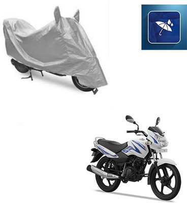 SRENTERPRISES Two Wheeler Cover for TVS(Star Sport, Silver)