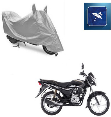 SRENTERPRISES Two Wheeler Cover for Bajaj(Platina 100 DTS-i, Silver)