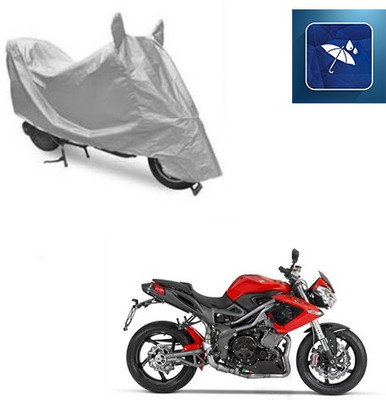 SRENTERPRISES Two Wheeler Cover for DSK Benelli(TNT R, Silver)