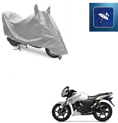 SRENTERPRISES Two Wheeler Cover for TVS(Apache RTR 180, Silver)