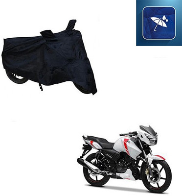 Mdstar Waterproof Two Wheeler Cover for TVS(Apache RTR 160, Black)