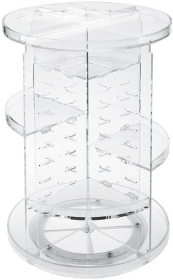 inovera Cosmetic Makeup Storage Holder Organizer Adjustable 360 Rotation Box Makeup Accessories Vanity Box(Transparent)