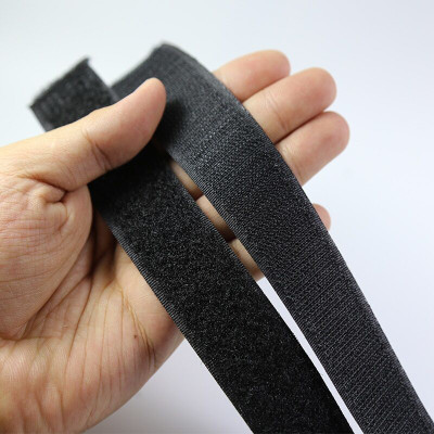 Lucknow Crafts Premium Sew-On Hook and Loop Velcro Tape with Seam Ripper and Thread Cutter Set | 1 inch(25mm) Width Sew-on Velcro(Black)