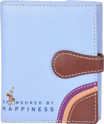 Leatherman Fashion Women Casual, Evening/Party Blue, Multicolor Genuine Leather Wallet(4 Card Slots)