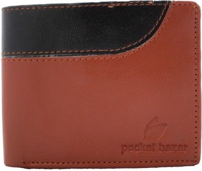 pocket bazar Men Casual Brown, Black Artificial Leather Wallet(7 Card Slots)