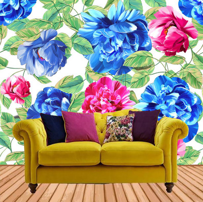 ALL DECORATIVE DESIGN Floral & Botanical Multicolor Wallpaper(127 cm x 40 cm)