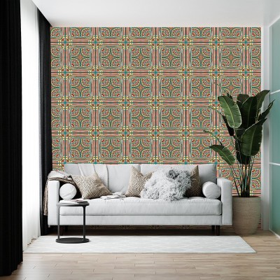 BRITISH TERMINAL Abstract Multicolor Wallpaper(600 cm x 45 cm)