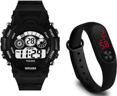 GOODREED COMBO SET OF 2 NEW DIGITAL MULTICOLORED SPORT SEVEN LIGHT AND SILICON STRAP LED WATCH FOR KIDS ( MEN AND WOMEN ) Digital Watch - For Boys & Girls Digital Watch  - For Boys & Girls