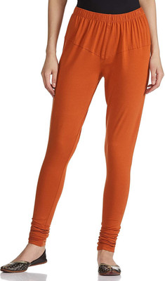 Lyra Ethnic Wear Legging(Orange, Solid)