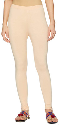 Lyra Ankle Length  Western Wear Legging(Beige, Solid)