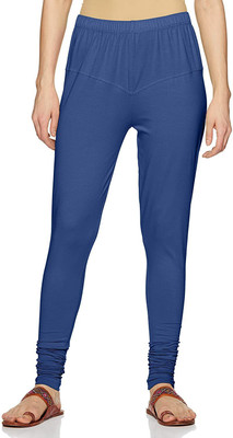 Lyra Ethnic Wear Legging(Blue, Solid)