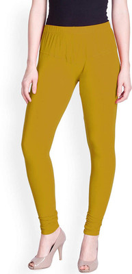 Lyra Churidar Length Ethnic Wear Legging(Yellow, Solid)