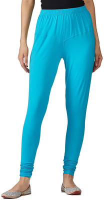 Lyra Churidar  Ethnic Wear Legging(Light Blue, Solid)