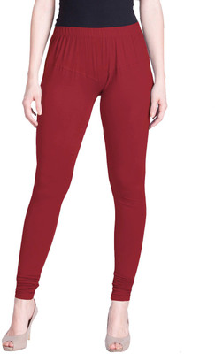 Lyra Churidar  Ethnic Wear Legging(Red, Solid)
