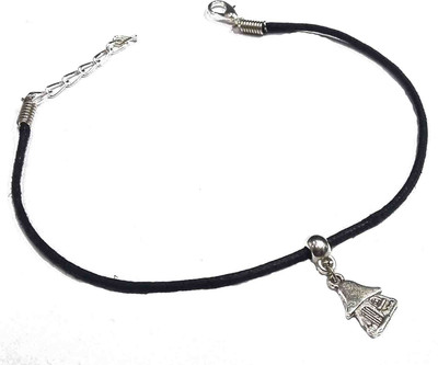 Gurjari Jewellers HUT Hanging Black Thread Anklet Fabric Anklet/nazariya anklet Cotton Dori Anklet