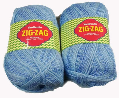 Vardhman Wool Zig ZAG Wool Hand Knitting Crochet Soft Fingering Yarn 400 gram