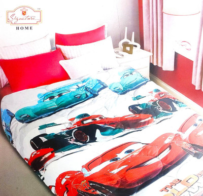 Signature Cartoon Single Comforter for  AC Room(Microfiber, Cars)