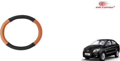 Auto Oprema Steering Cover For Chevrolet Sail UVA(Black, Tan, Leatherite)