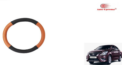 Auto Oprema Steering Cover For Nissan Sunny(Black, Tan, Leatherite)