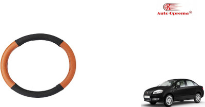 Auto Oprema Steering Cover For Fiat Linea Classic(Black, Tan, Leatherite)