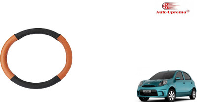 Auto Oprema Steering Cover For Nissan Micra Active(Black, Tan, Leatherite)