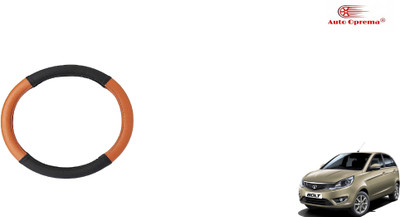 Auto Oprema Steering Cover For Tata Bolt(Black, Tan, Leatherite)