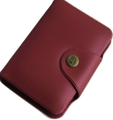 A R ENTERPRISES 10 Card Holder(Set of 1, Maroon)