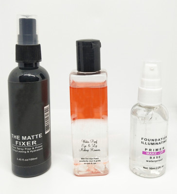 Bigwig 3 in 1 COMBO KIT SET ,PIMMER MAKE-UP BASE ,THE MATTE FIXER ,WATER-PROOF EYE & LIP MAKEUP REMOVER(3 Items in the set)
