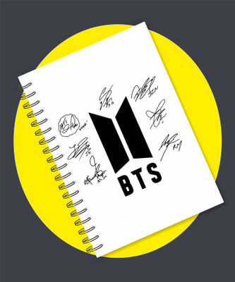 craft maniacs BTS COLLECTION A5 Diary RULED 160 Pages(White)