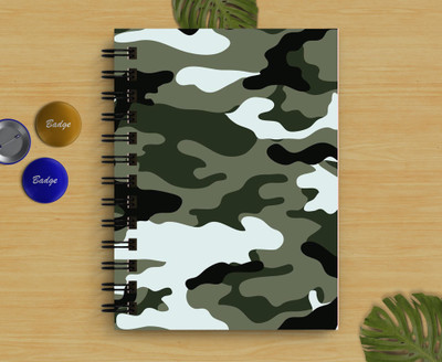 DI-KRAFT Army print Handicraft Diary A5 Diary Unruled 160 Pages(Multicolor)