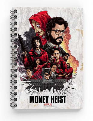 craft maniacs MONEY HEIST COLLECTION A5 Diary RULED 160 Pages(Multicolor)