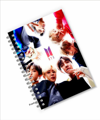 craft maniacs BTS COLLECTION A5 Diary RULED 160 Pages(White)