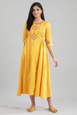 Aurelia Women A-line Yellow Dress