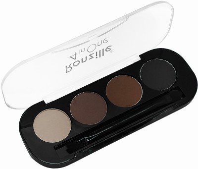 RONZILLE Eyebrow Powder Cake with brush Brow Palette Eyebrow Enhancer Waterproof 4 in one 8 g(Multicolor)