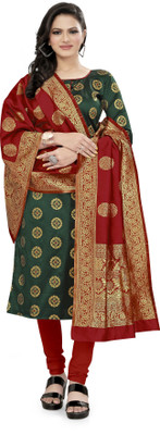 VredeVogel Silk Blend Self Design Kurta & Churidar Material