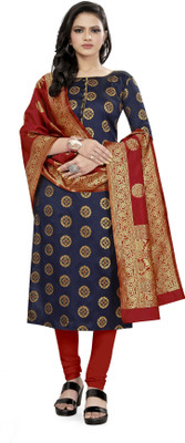 Blissta Jacquard Self Design Salwar Suit Material