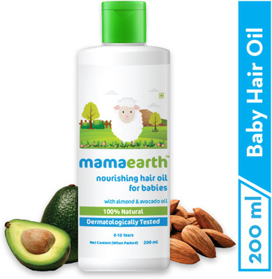 Mamaearth Nourishing Baby Hair Oil, with Almond & Avocado Oil Hair Oil(200 ml)